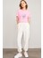 Çetinkaya Fithit 8497 Bayan Bisiklet Yaka 30/1 Compact Penye Süprem Baskılı T-Shirt Pembe 2
