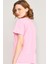 Çetinkaya Fithit 8497 Bayan Bisiklet Yaka 30/1 Compact Penye Süprem Baskılı T-Shirt Pembe 4
