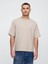 Erkek Bej Vintage Soft Boxy T-Shirt 1