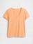 Kadın Turuncu V Yaka T-Shirt 2