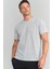 Çetinkaya Mentality 3447 V Yaka Regular T-Shirt Gri 1