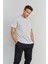 Çetinkaya Mentality 3447 V Yaka Regular T-Shirt Gri 2