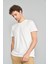 2772 V Yaka Penye Slim Fit Açık Camel T-Shırt 1