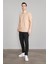 Çetinkaya Mentality 2772 Bisiklet Yaka Penye Slim Fit Camel T-Shirt 2