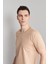 Çetinkaya Mentality 2772 Bisiklet Yaka Penye Slim Fit Camel T-Shirt 3