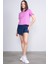 Ikoll 1004632 Hıper Mor Kadın Suprem Basic T-Shirt 2
