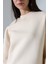 Yarım Balıkçı Yaka Şardonlu Salaş Basic Kadın Oversize Tunik Sweatshirt 21910 Taş 2