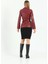 Basics&more Kadın Kuşak Detaylı Bordo Deri Ceket - B2228 5