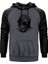 Goril Çizim Gri Renk Reglan Kol Kapşonlu Sweatshirt 1