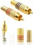 10 Adet - Rca Erkek Tos Jak Fiş Metal Yaylı - Rca Erkek Gold Konnektör 4