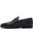 Erkek Siyah Deri Klasik Loafer 25SFD620918 2