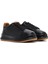 Erkek Siyah Bağcıklı Kalın Tabanlı Deri Sneaker 25SFD675118 3