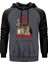 Death Human Gri Renk Reglan Kol Kapşonlu Sweatshirt 1