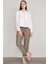 7391 Bayan Bol Paça Tencel Pantolon Haki 1