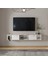 T006 Viero Mermer Desenli Duvara Monte Tv Ünitesi – 160 cm , Kapaklı Raflı 1