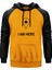 I Am Here Sarı Renk Reglan Kol Kapşonlu Sweatshirt 1