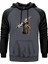 Rocket Raccoon Body Gri Renk Reglan Kol Kapşonlu Sweatshirt 1