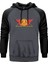 Aerosmith Wing Gri Renk Reglan Kol Kapşonlu Sweatshirt 1