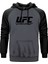 Ufc Logo Ultimate Championship Gri Renk Reglan Kol Kapşonlu Sweatshirt 1