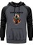 Disturbed Monster Gri Renk Reglan Kol Kapşonlu Sweatshirt 1