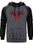 Chicago Bulls Shoes Gri Renk Reglan Kol Kapşonlu Sweatshirt 1