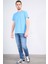 Çetinkaya Mentality 2772V -I V Yaka Basic T-Shirt Koyu Mavi 2