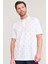 Çetinkaya Mentality 4132 Polo Yaka Rejenere Pike Metraj Baskı Regular T-Shirt Beyaz 2
