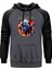 Iron Maiden Fire Gri Renk Reglan Kol Kapşonlu Sweatshirt 1