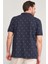Çetinkaya Mentality 4132 Polo Yaka Rejenere Pike Metraj Baskı Regular T-Shirt Lacivert 4