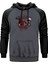 Red Trike Animation Gri Renk Reglan Kol Kapşonlu Sweatshirt 1