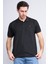 3953 Erkek Polo Yaka 30/1 Pike T-Shirt Siyah 1