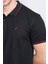 3953 Erkek Polo Yaka 30/1 Pike T-Shirt Siyah 3