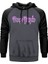 Deep Purple Logo Outline Gri Renk Reglan Kol Kapşonlu Sweatshirt 1