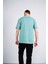 Çetinkaya Mentality 3804 Bisiklet Yaka Penye Regular Baskılı T-Shirt Mavi Yeşil 4