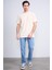 Çetinkaya Mentality 3414 Bisiklet Yaka Petek Örme Regular Cepli T-Shirt Vizon 2