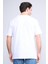 Çetinkaya Chester Polo 3867 Bisiklet Yaka 30/1 Penye Regular Baskılı T-Shirt Beyaz 4