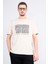 Çetinkaya Mentality 3699 Bisiklet Yaka Penye Regular Baskılı Tshirt Vizon 1