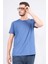 Çetinkaya Mentality 2772B Bisiklet Yaka Süprem Slim Fit Indigo T-Shirt 1