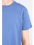 Çetinkaya Mentality 2772B Bisiklet Yaka Süprem Slim Fit Indigo T-Shirt 3