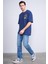 Çetinkaya Chester Polo 3847 Bisiklet Yaka Penye Regular Baskılı T-Shirt Açık Lacivert 2
