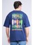 Çetinkaya Chester Polo 3847 Bisiklet Yaka Penye Regular Baskılı T-Shirt Açık Lacivert 4