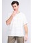 3871 Erkek Bisiklet Yaka 30/1 Jakarlı T-Shirt Krem 1
