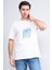 Çetinkaya Chester Polo 3836 Bisiklet Yaka 30/1 Penye Regular Baskılı T-Shirt Krem 1