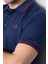 3953 Erkek Polo Yaka 30/1 Pike T-Shirt Lacivert 3
