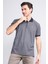 4004 Erkek Polo Yaka Puantiyeli T-Shirt Lacivert-Beyaz 1