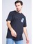 Çetinkaya Chester Polo 3858 Bisiklet Yaka 30/1 Penye Regular Baskılı T-Shirt Lacivert 1