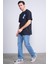 Çetinkaya Chester Polo 3858 Bisiklet Yaka 30/1 Penye Regular Baskılı T-Shirt Lacivert 2