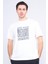 Çetinkaya Mentality 3698 Bisiklet Yaka Penye Regular Baskılı T-Shirt Krem 1