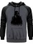 John Wick Chapter Siluet Gri Renk Reglan Kol Kapşonlu Sweatshirt 1
