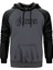 Saxon Logo Text Gri Renk Reglan Kol Kapşonlu Sweatshirt 1